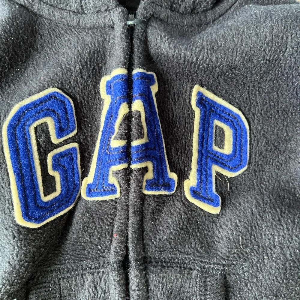 Gap Boys Navy Blue Zip Up Fleece Hoodie